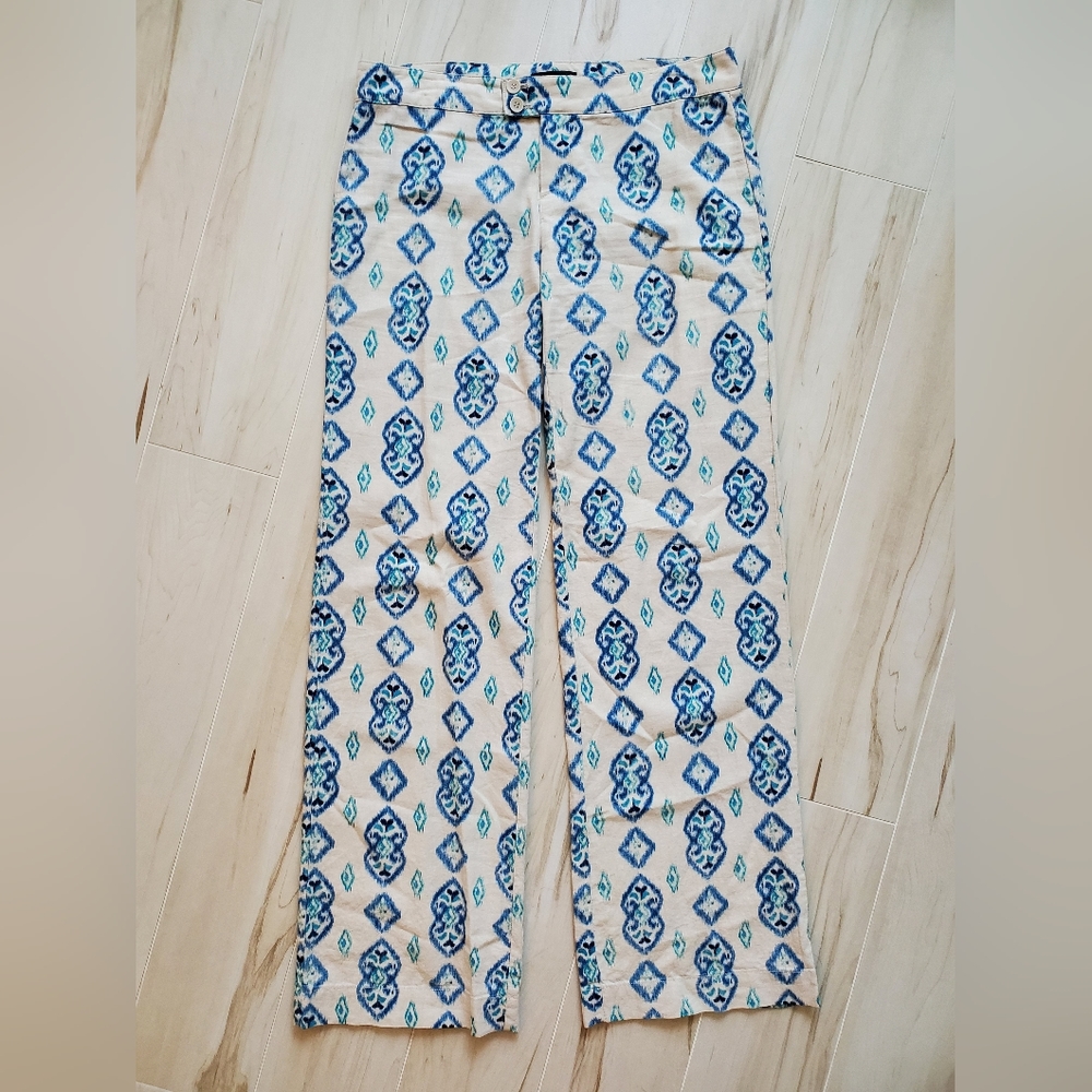 Linen blend vibrant pants